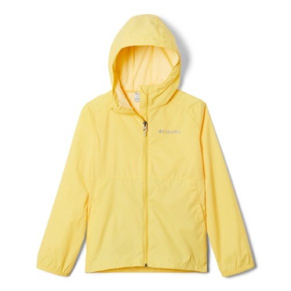 Columbia Other - Columbia Girls Switchback II Hooded Zip Up Rain Jacket Yellow Sun Glow Large 14